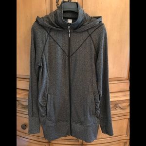 Mondetta active jacket w/hood gray/black size M